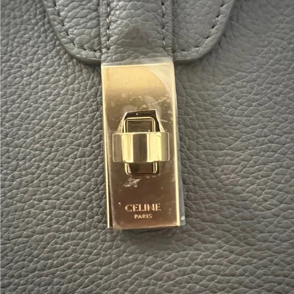 Celine Gray Leather Tote with Gold Hardware - Picture 5 of 8